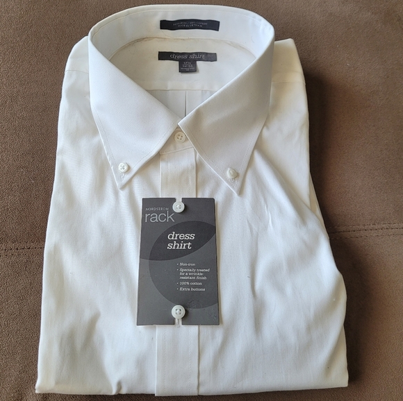 Nordstrom Other - Nordstrom Rack White Button Down Dress Shirt Size 34-35 NWT
